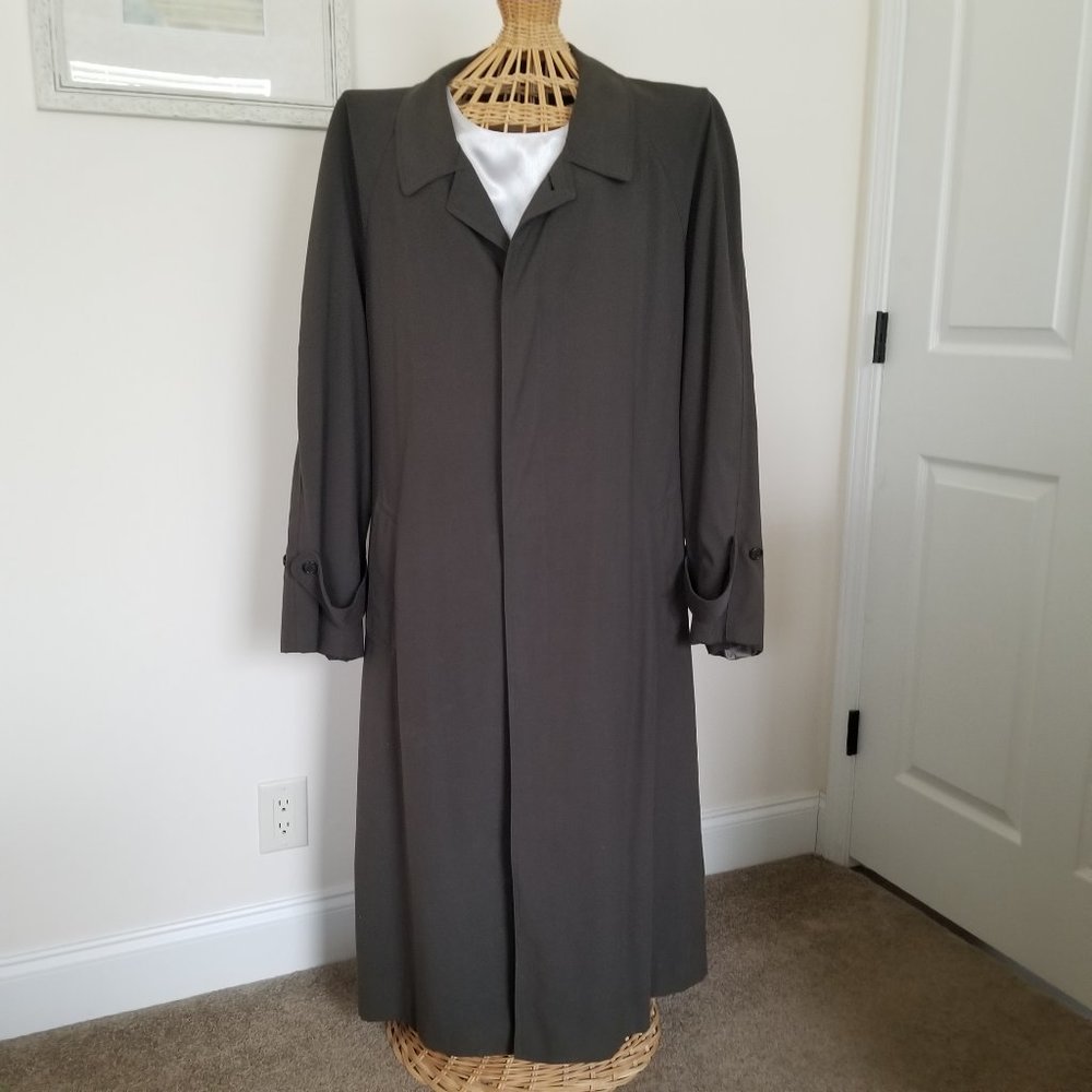 Vintage Rain Trench Coat Olive Green by Mark Shale